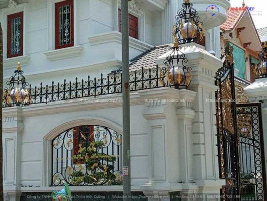 Hàng rào sắt mỹ thuật được đánh giá rất cao về yếu tố thẩm mỹ