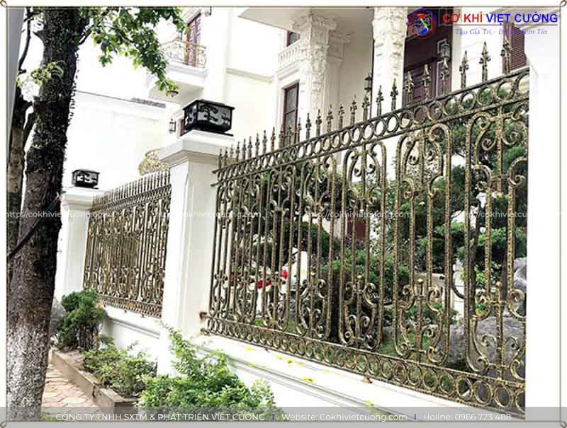 Mẫu hàng rào sắt nghệ thuật đẹp