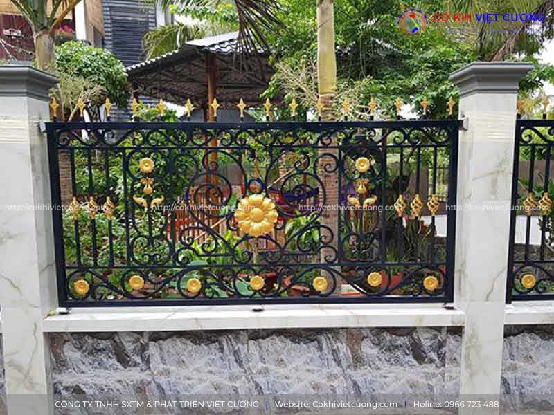 Mẫu hàng rào sắt nghệ thuật đẹp