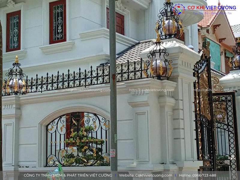 Mẫu hàng rào sắt nghệ thuật đẹp