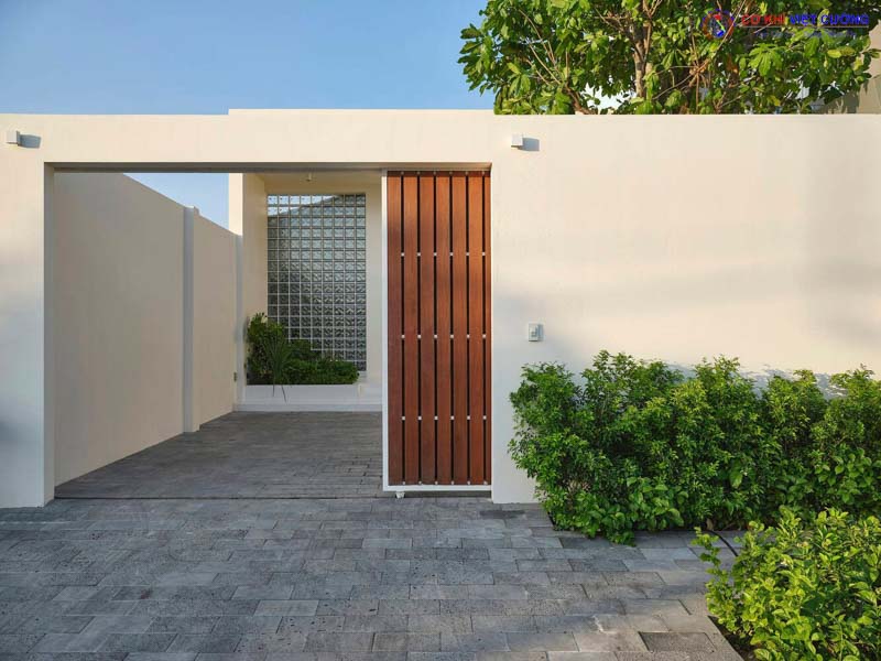 Mẫu hàng rào xây bằng gạch chắn chắn