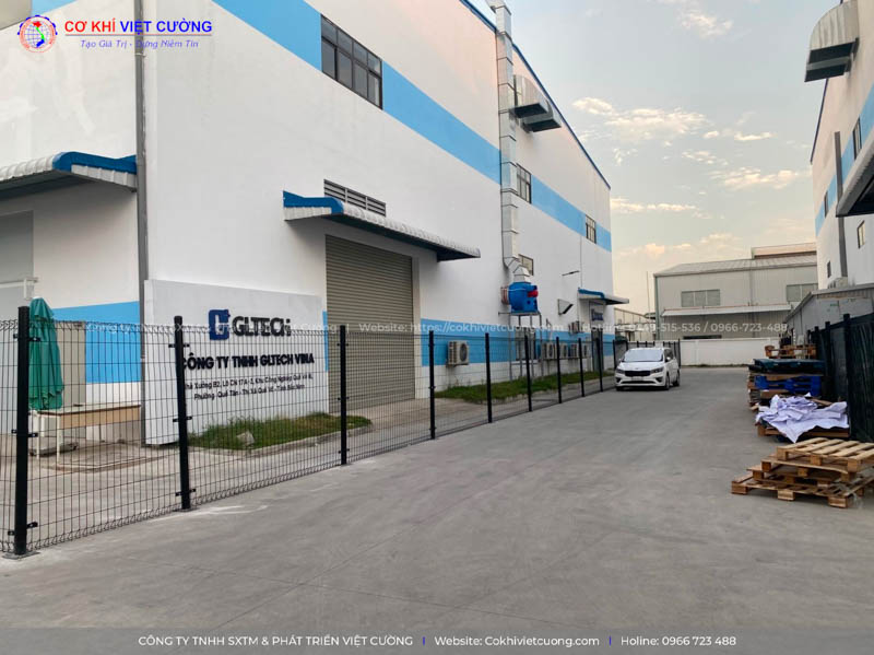 Thi công hàng rào lưới thép cty Gtech Vina
