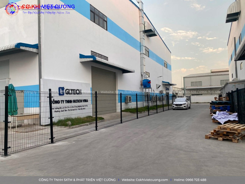 Hàng rào lưới thép lắp đặt tại Gtech Vina
