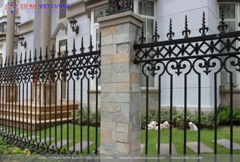 Mẫu hàng rào sắt nghệ thuật đẹp