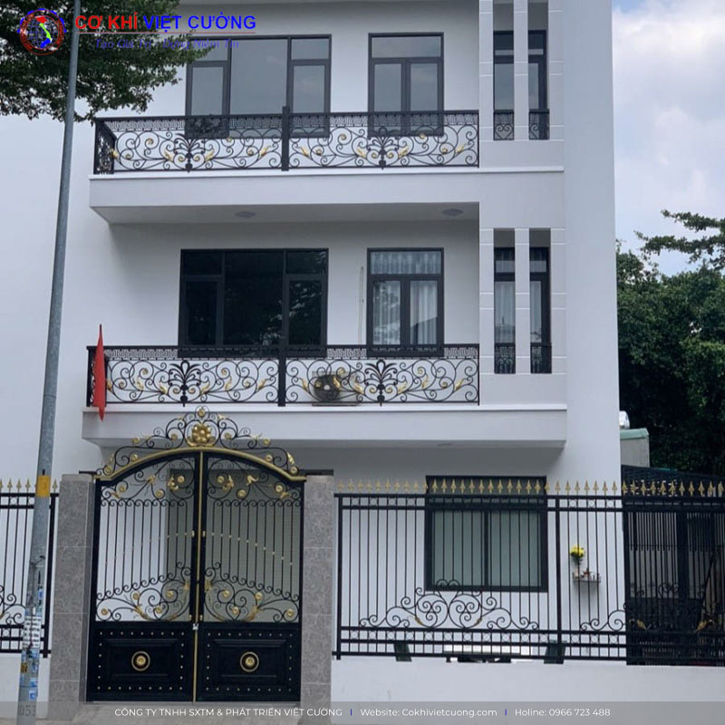 Beautiful iron fence model for townhouses