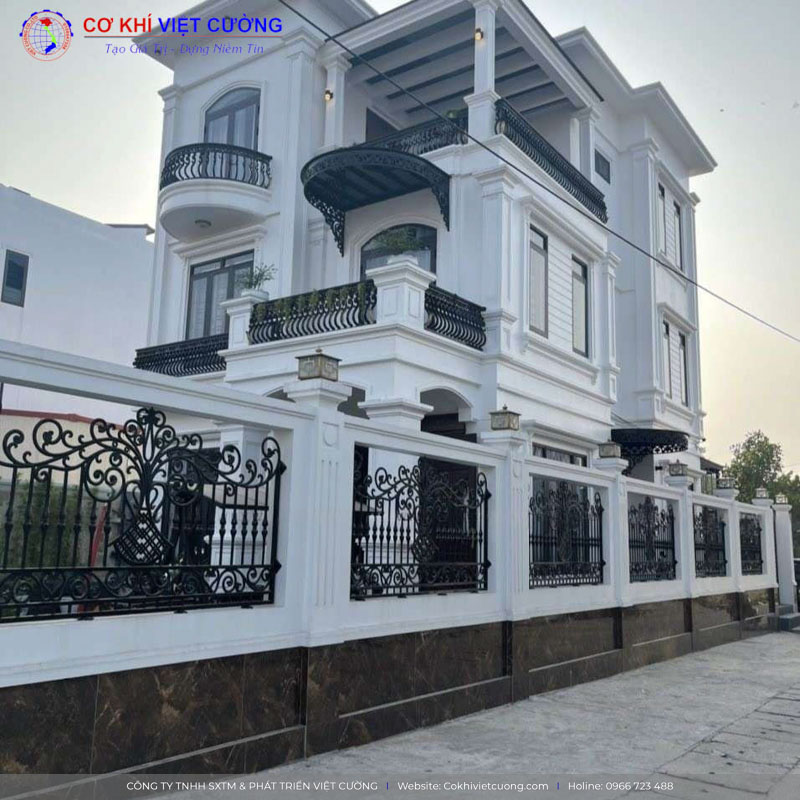 Beautiful iron fence model for townhouses