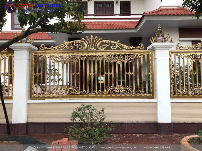 Mẫu hàng rào nhôm đúc đẹp