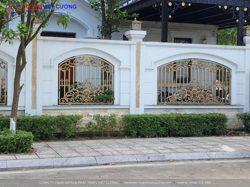 Mẫu hàng rào nhôm đúc đẹp