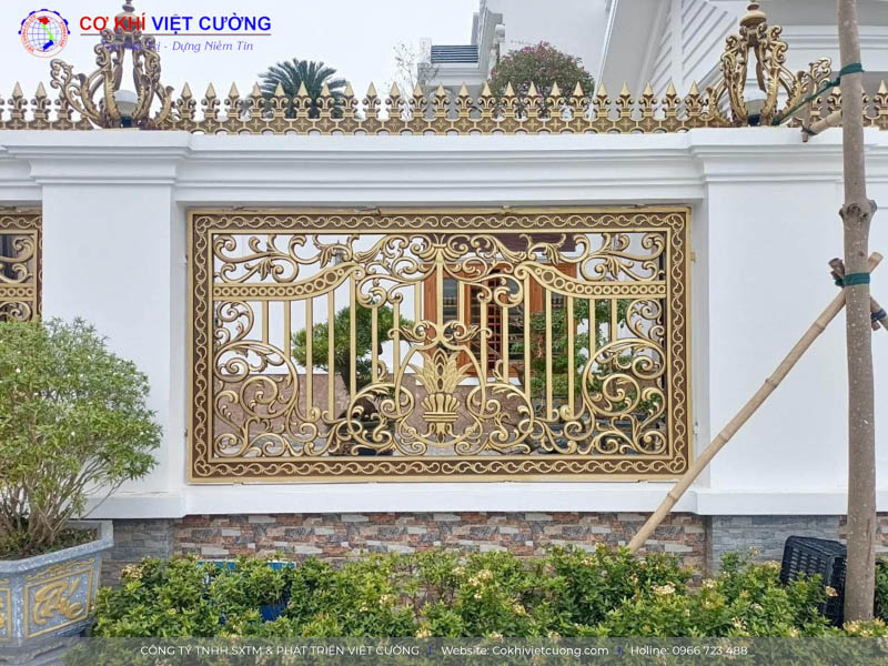 Mẫu hàng rào nhôm đúc đẹp