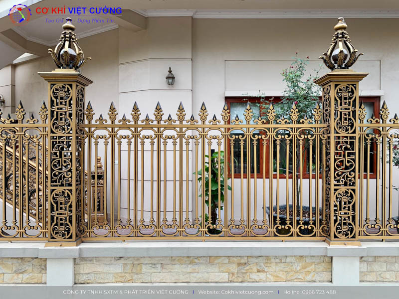 Mẫu hàng rào nhôm đúc đẹp