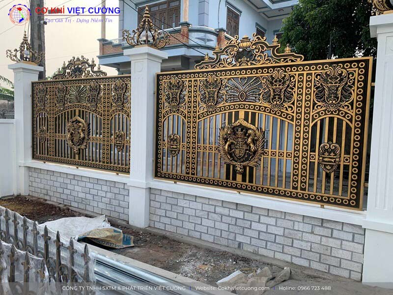 Mẫu hàng rào nhôm đúc đẹp