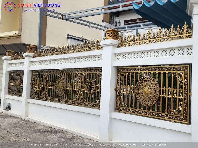 Mẫu hàng rào nhôm đúc đẹp