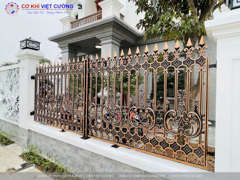 Mẫu hàng rào nhôm đúc đẹp